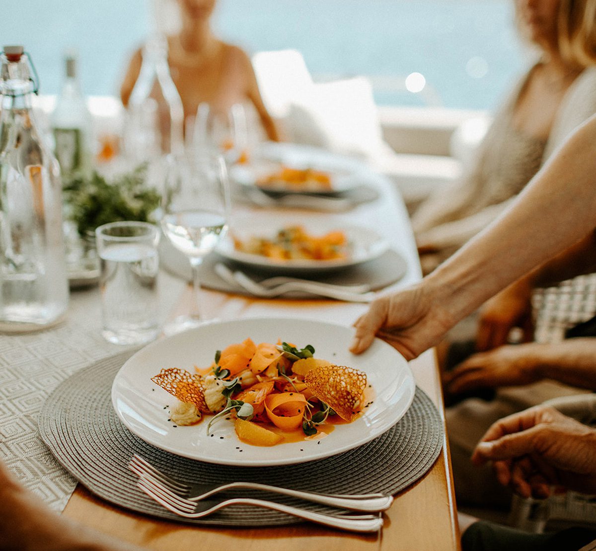 Private Yacht Charter Experience with your own private chef serving you incredible dishes while on-board